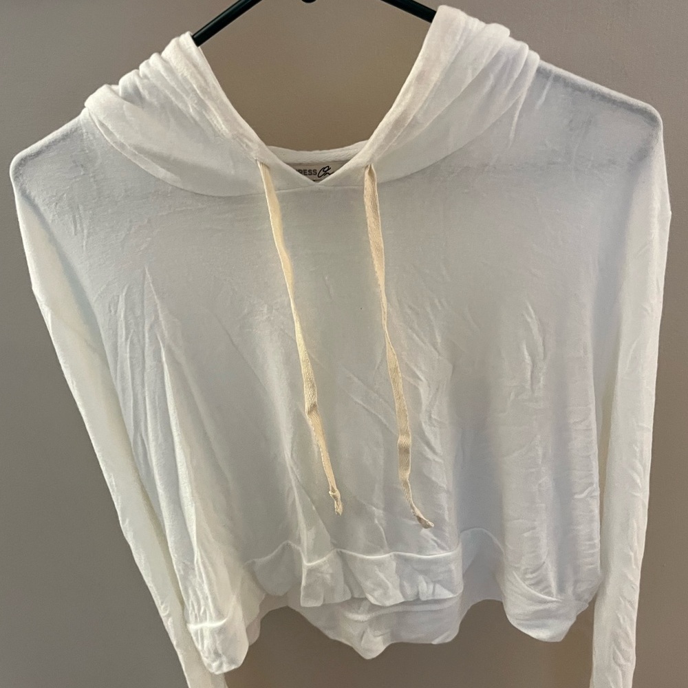 EXPRESS Womens Lightweight Cropped Hoodie